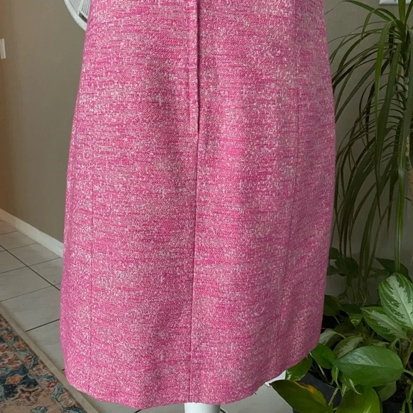 NWOT Lilly Pulitzer 10 Dress Portia Pink Shimmer Pearl Collar Sleeveless Tweed - Picture 9 of 13